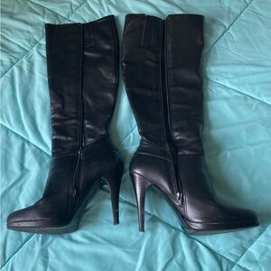 Knee high black boots